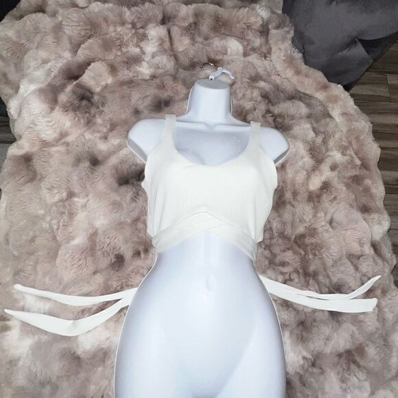 ONA by Yoon Chung the Back Rib Tank in White - Picture 11 of 13